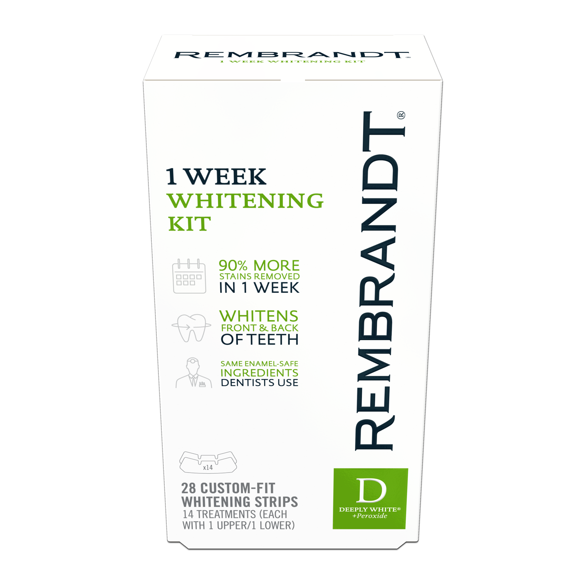 Deeply White + Peroxide 1 Week Teeth Whitening Kit – Rembrandt Deeply White + Peroxide 1 Week Teeth Whitening Kit – Rembrandt