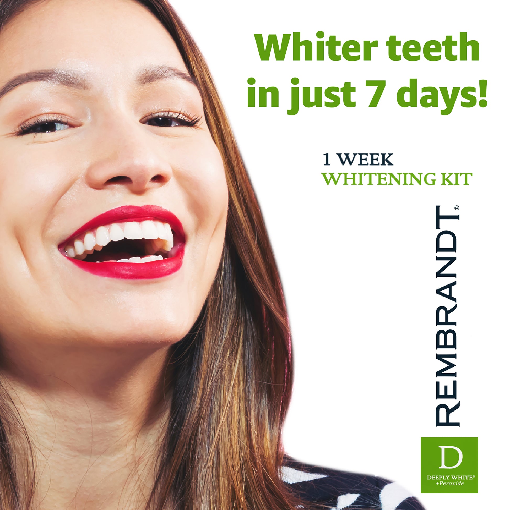 Whiter teeth in just 7 days! 1 week whitening kit