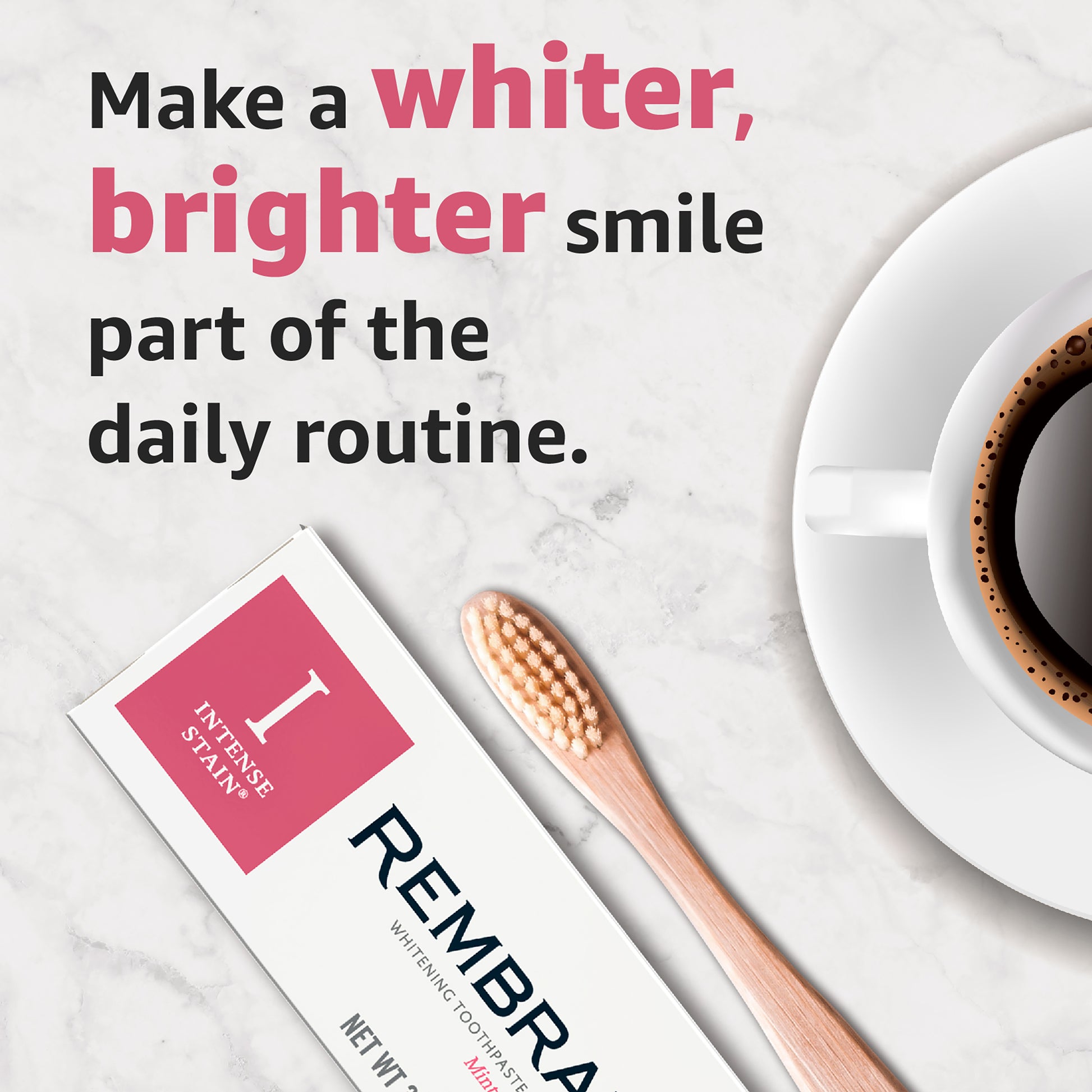 Intense Stain Whitening Toothpaste With Fluoride, Mint