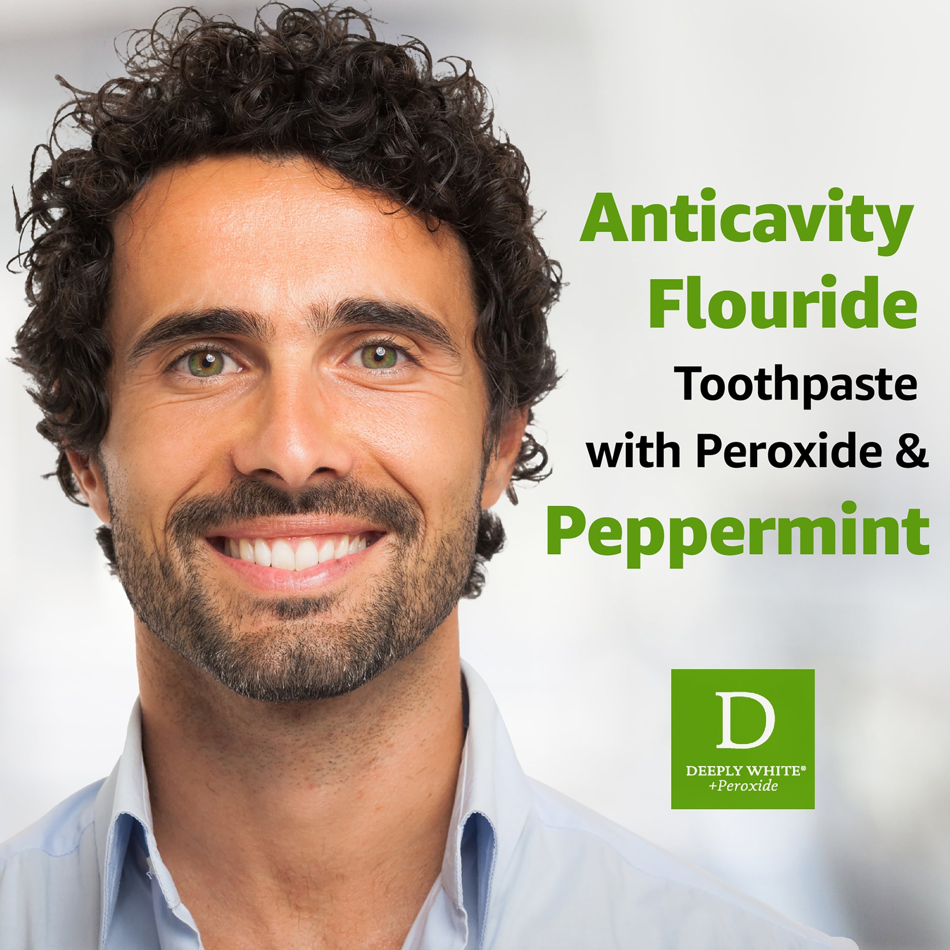 Anticavity fluoride toothpaste with peroxide & peppermint